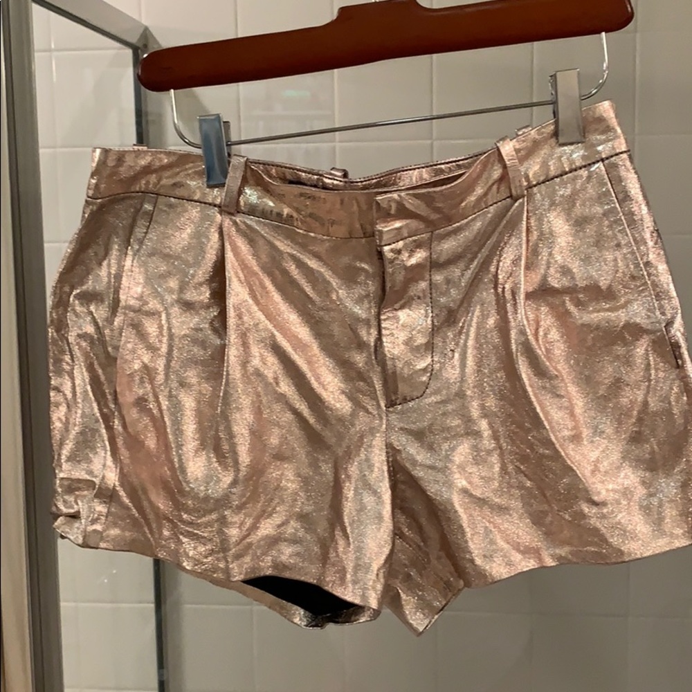 Joes size 26 gold leather shorts